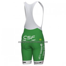Pantaloncino con bretelle 2023 Bardiani-CSF Faizane Verde Bianco